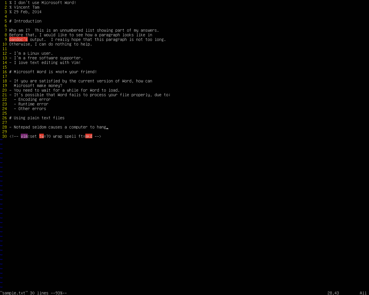 Vim 7.4