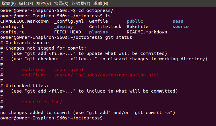 git status