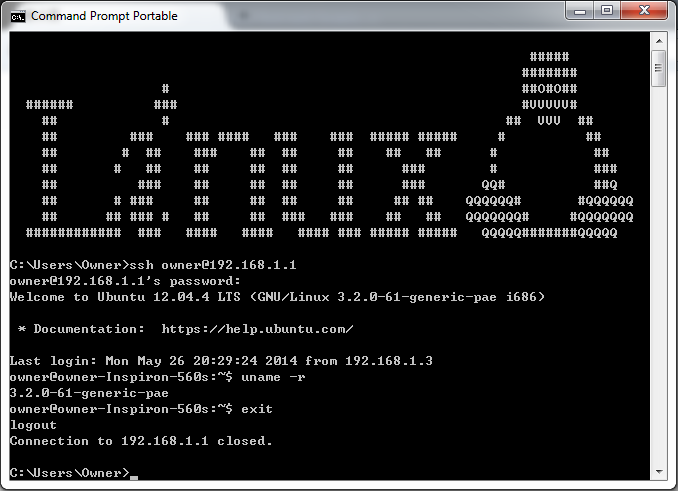 Successful SSH connection