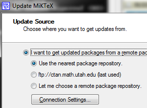 update miktex packages